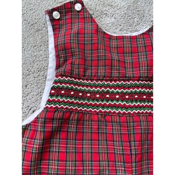 NWOT Petit Bebe Toddler Boys Red Holiday Plaid Smocked Longall, 2T $60 B35 - Picture 2 of 6
